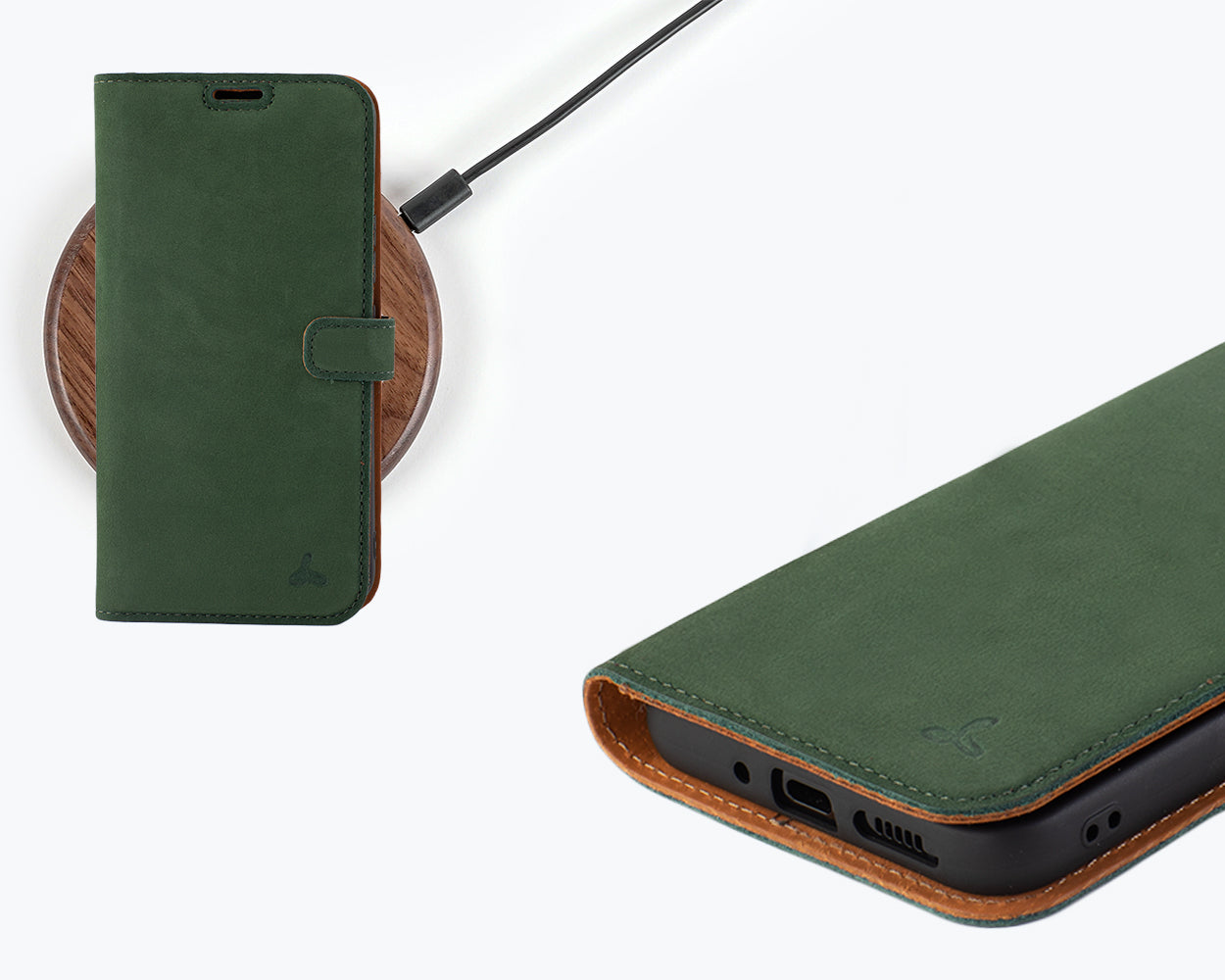 Samsung Galaxy A55 - Vintage Leather Wallet Phone Case