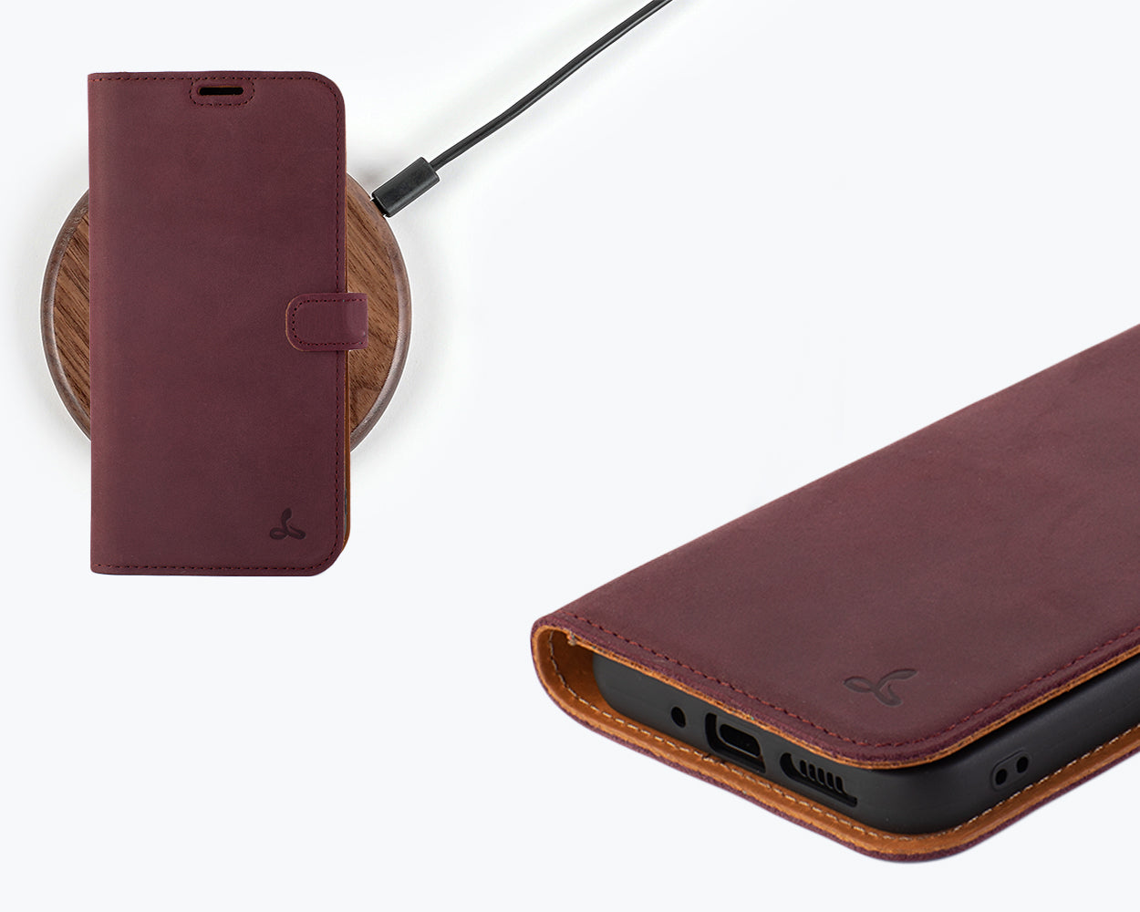 Samsung Galaxy A55 - Vintage Leather Wallet Phone Case