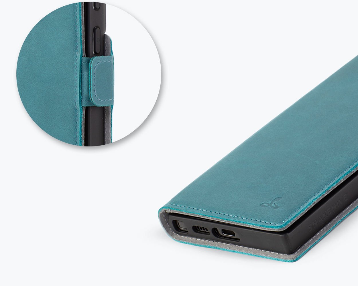 Samsung Galaxy S24 Ultra - Vintage Leather Wallet Phone Case (Side Clasp)