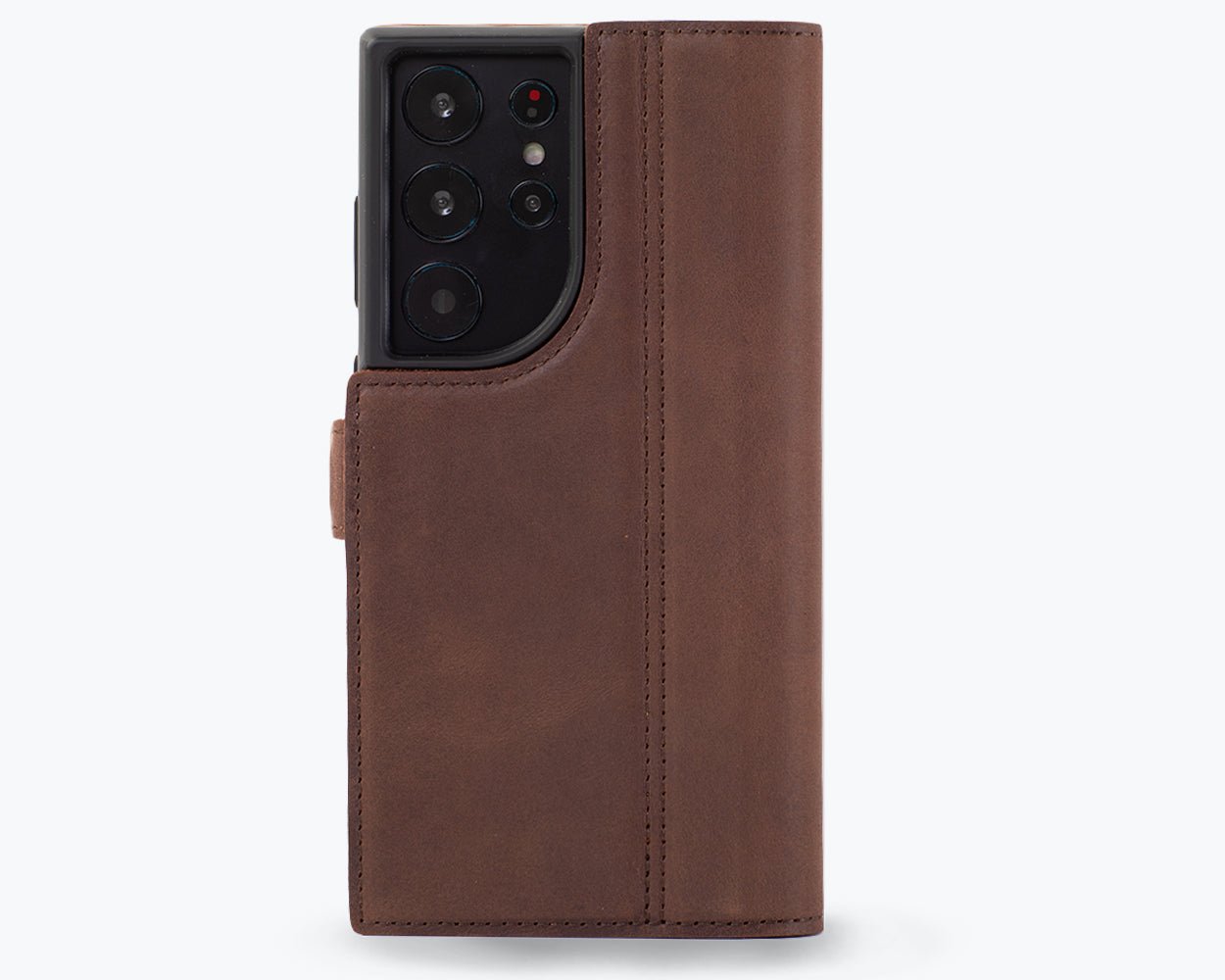 Samsung Galaxy S23 Ultra - Vintage Leather Wallet Phone Case (Side Clasp)