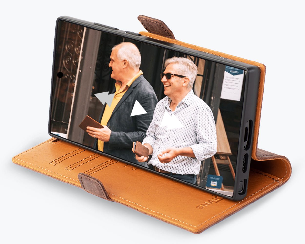 Samsung Galaxy S24 Ultra - Vintage Leather Wallet Phone Case (Side Clasp)