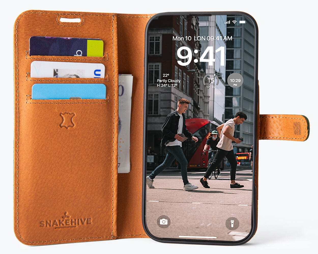 Apple iPhone 17 - Vintage Leather Wallet Phone Case