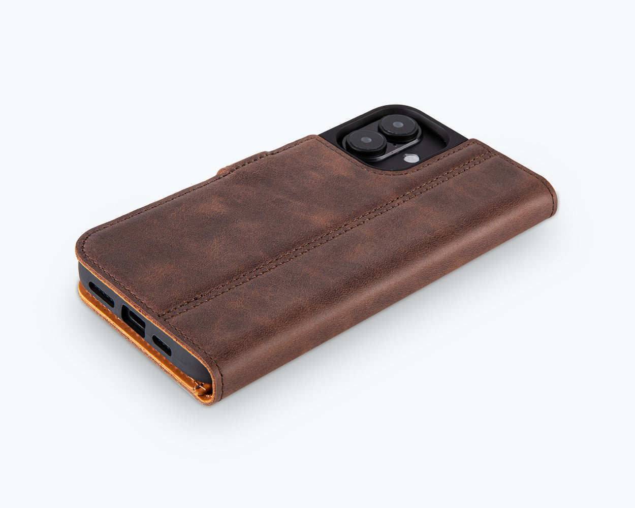 Apple iPhone 16 Plus - Vintage Leather Wallet Phone Case