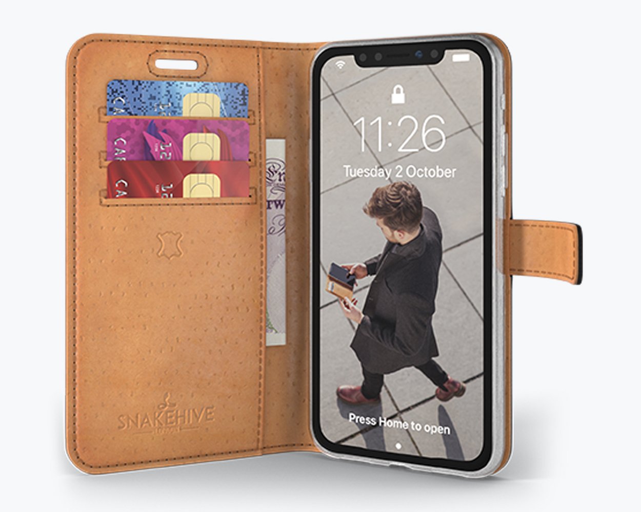 Vintage Lederhülle - Apple iPhone X/XS