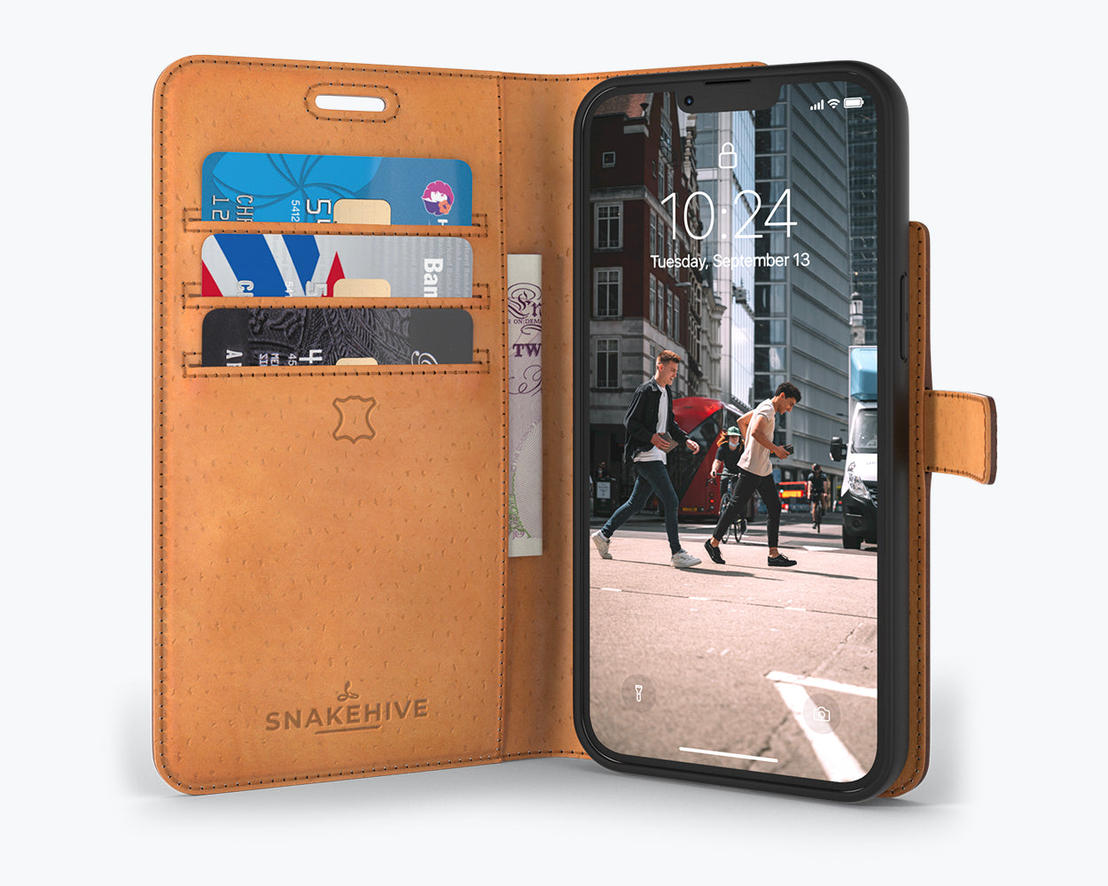 Apple iPhone 13 Pro Max - Vintage Leather Wallet Phone Case