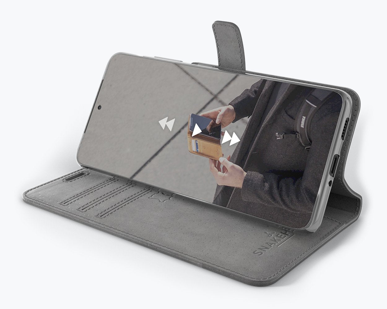 Samsung Galaxy S21 Ultra - Vintage Leather Wallet Phone Case