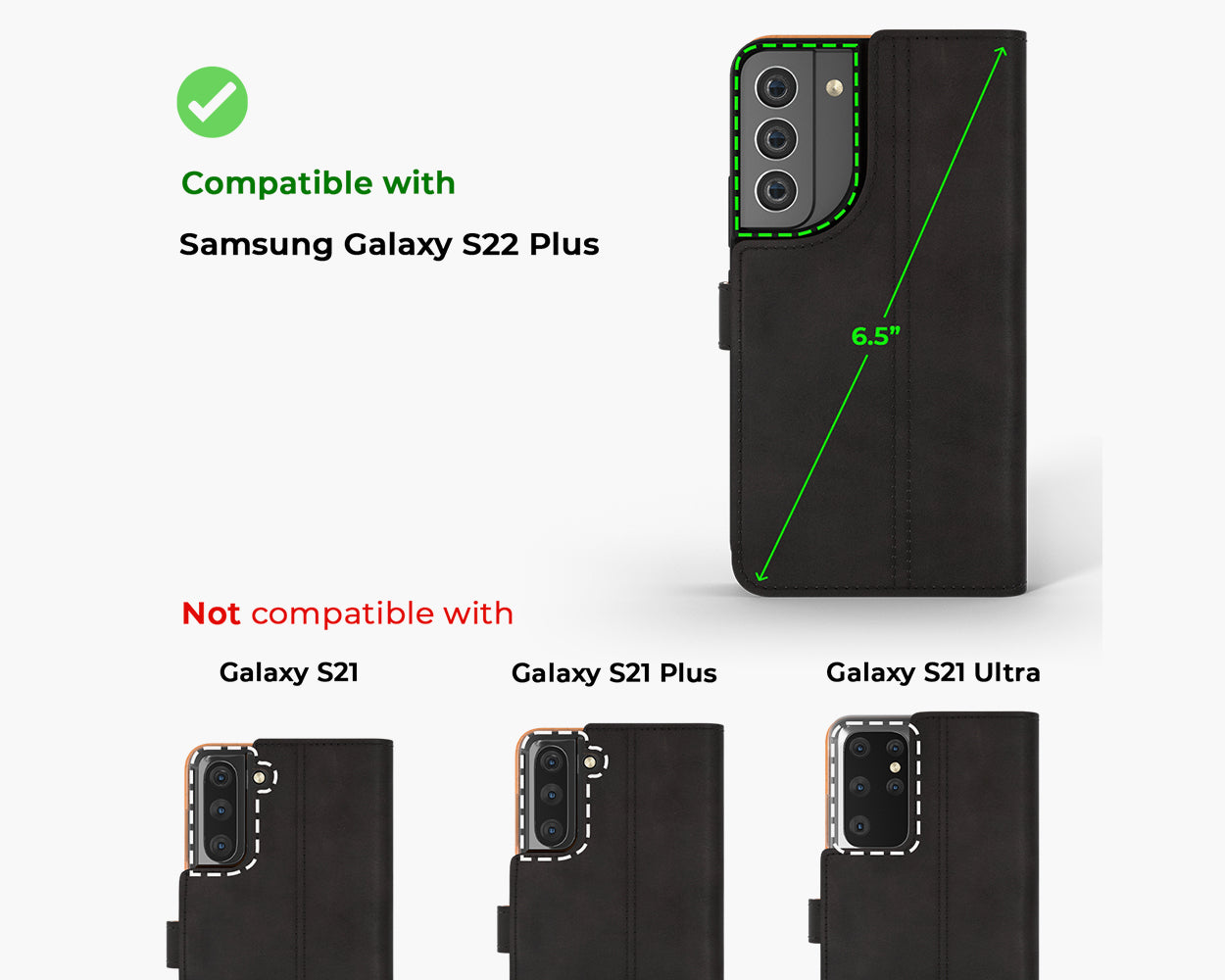 Vintage Lederhülle - Samsung Galaxy S22 Plus