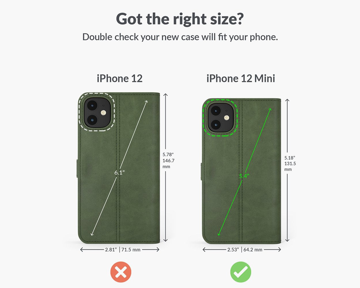 Vintage Lederhülle - Apple iPhone 12 Mini
