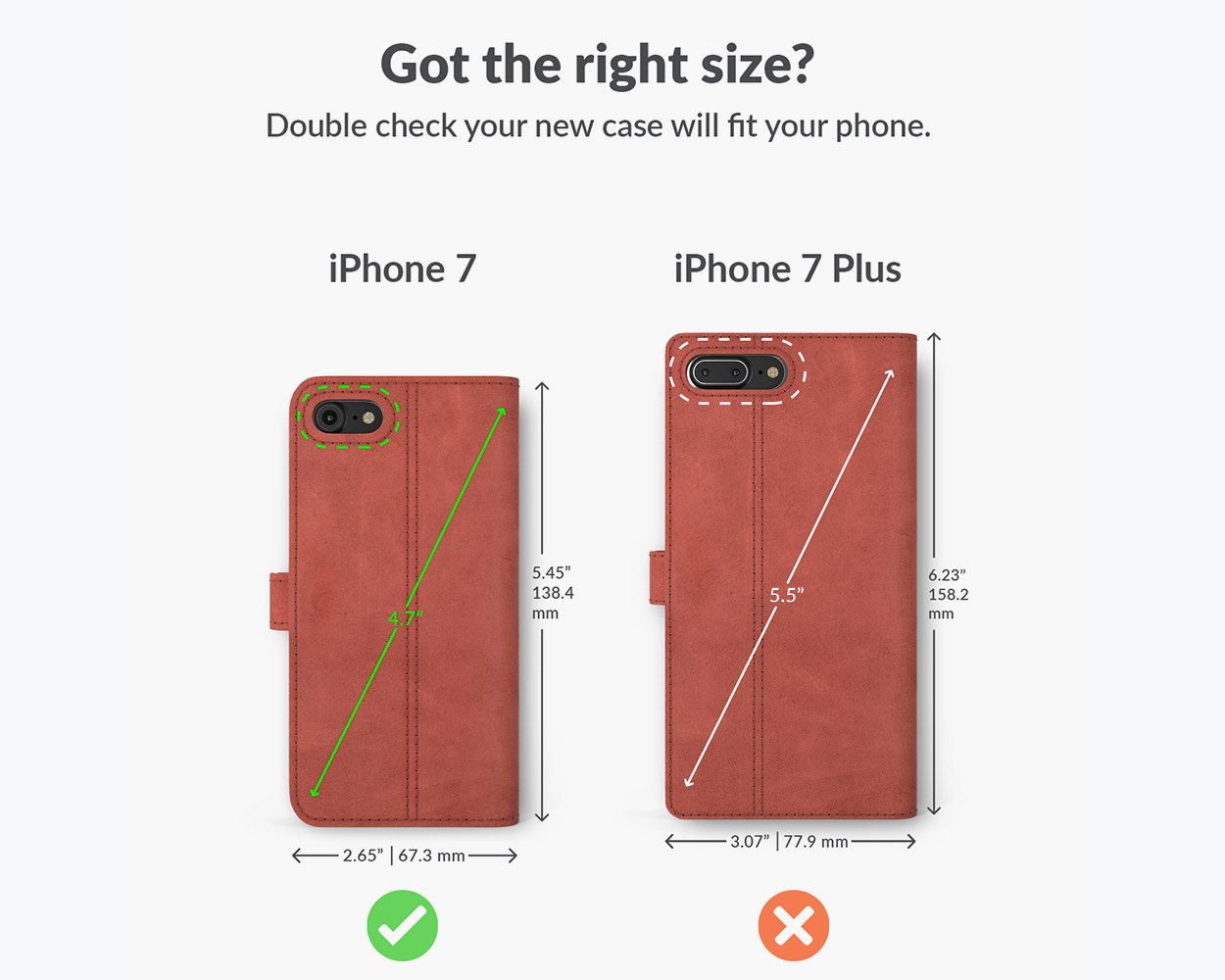 Vintage Lederhülle - Apple iPhone 7