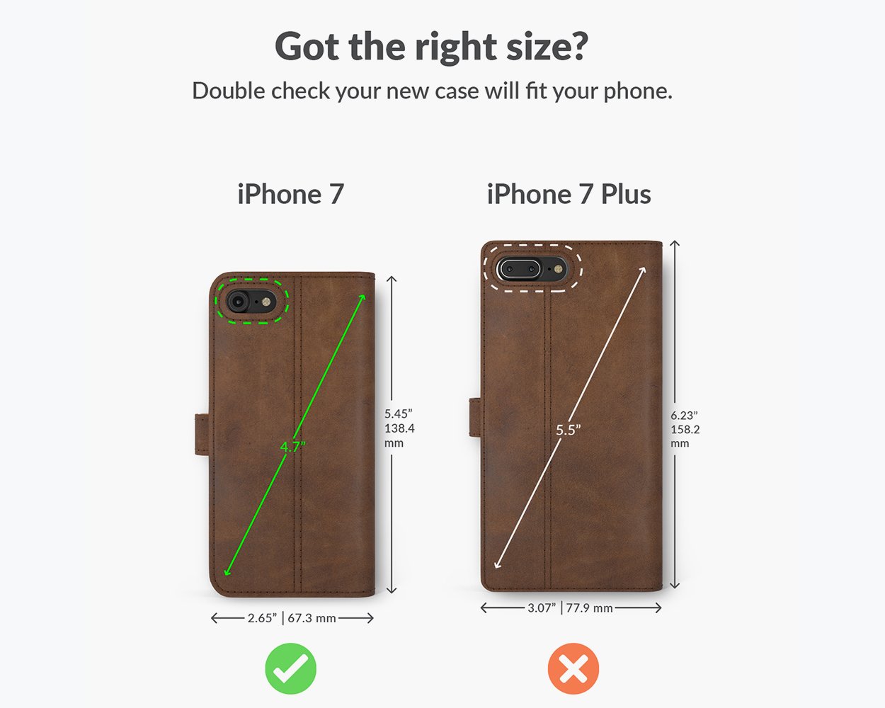 Vintage Lederhülle - Apple iPhone 7