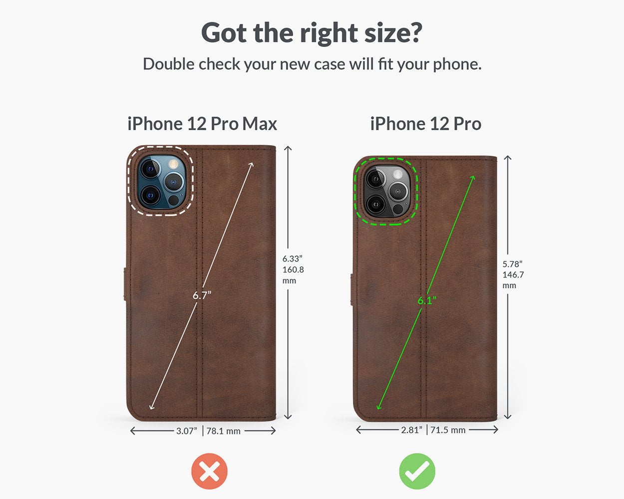 Vintage Lederhülle - Apple iPhone 12 Pro