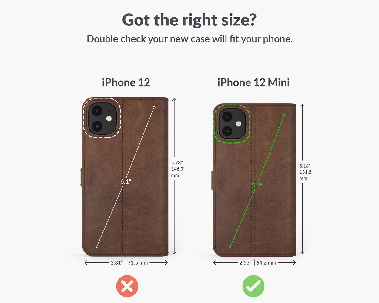 Vintage Lederhülle - Apple iPhone 12 Mini