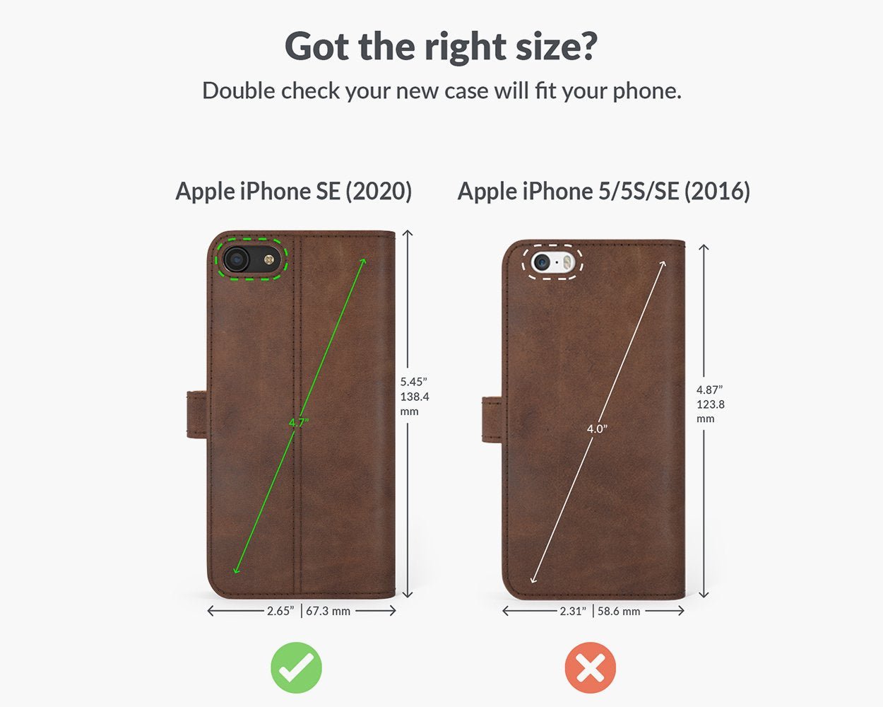 Vintage Lederhülle - Apple iPhone SE (2020) / SE (2022)