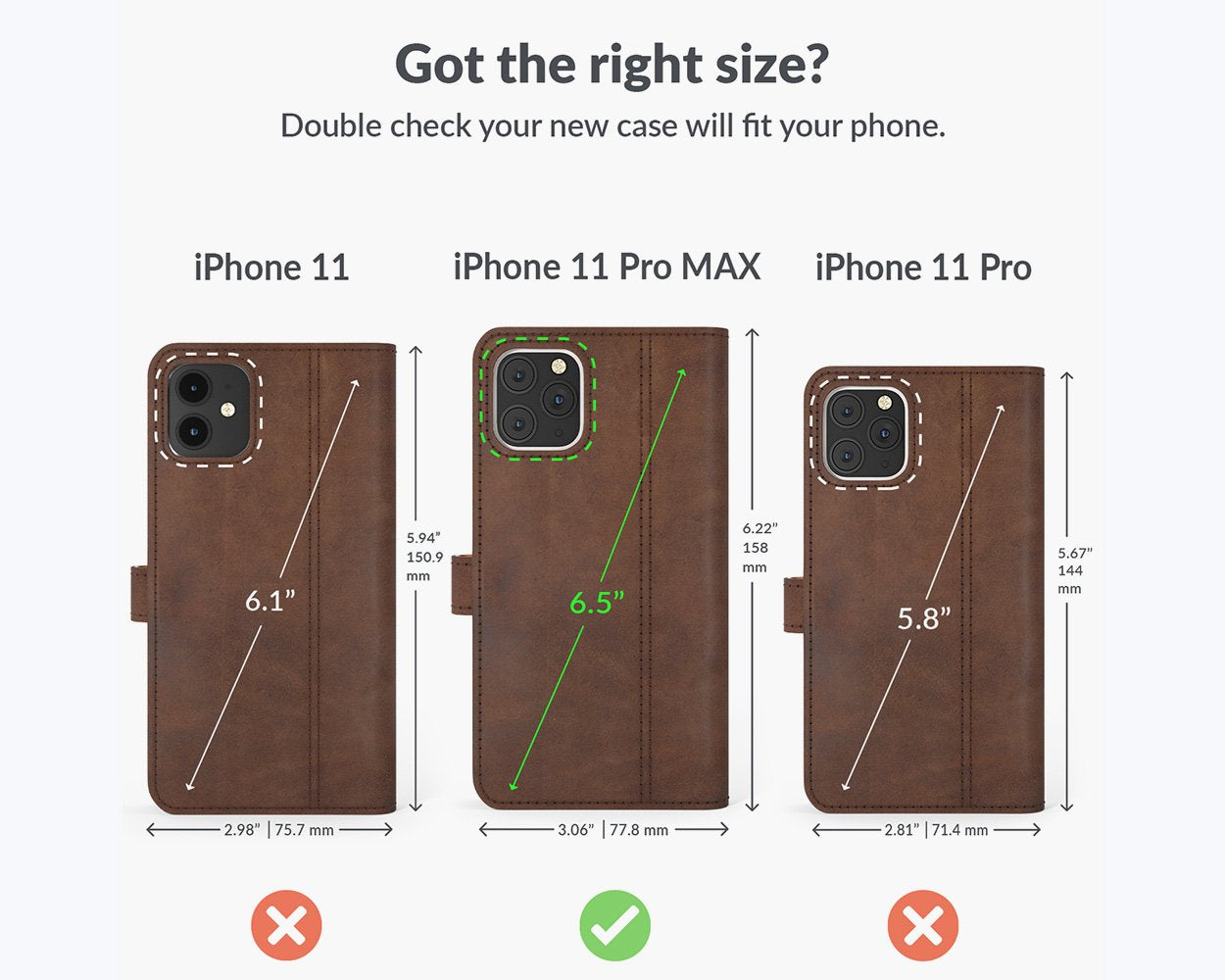 Vintage Lederhülle - Apple iPhone 11 Pro Max