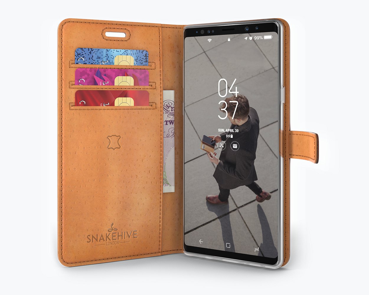 Samsung Galaxy Note 9 - Vintage Leather Wallet Phone Case