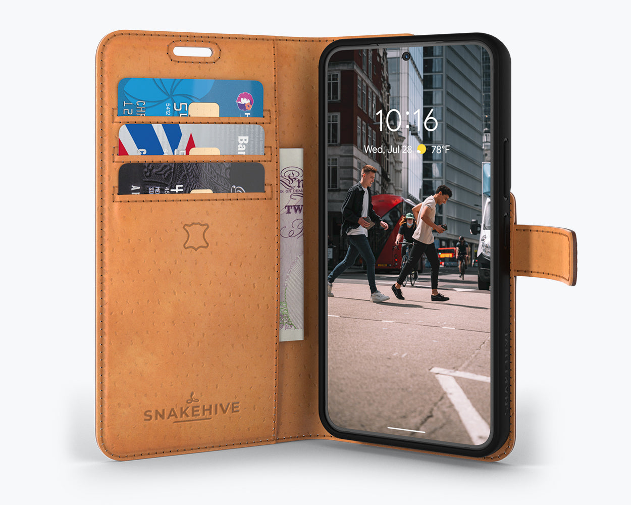 Samsung Galaxy S22 - Vintage Leather Wallet Phone Case