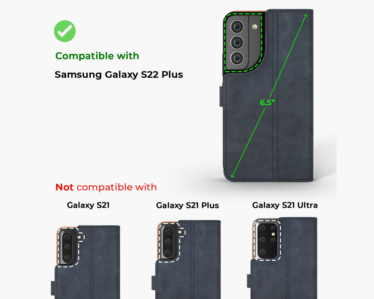 Vintage Lederhülle - Samsung Galaxy S22 Plus
