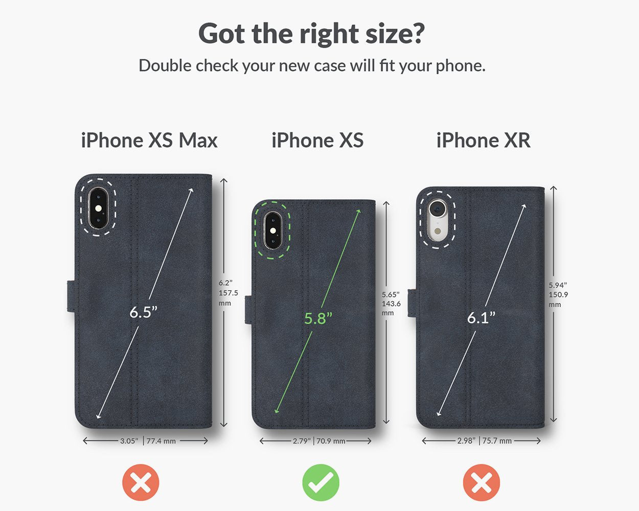 Vintage Lederhülle - Apple iPhone X/XS