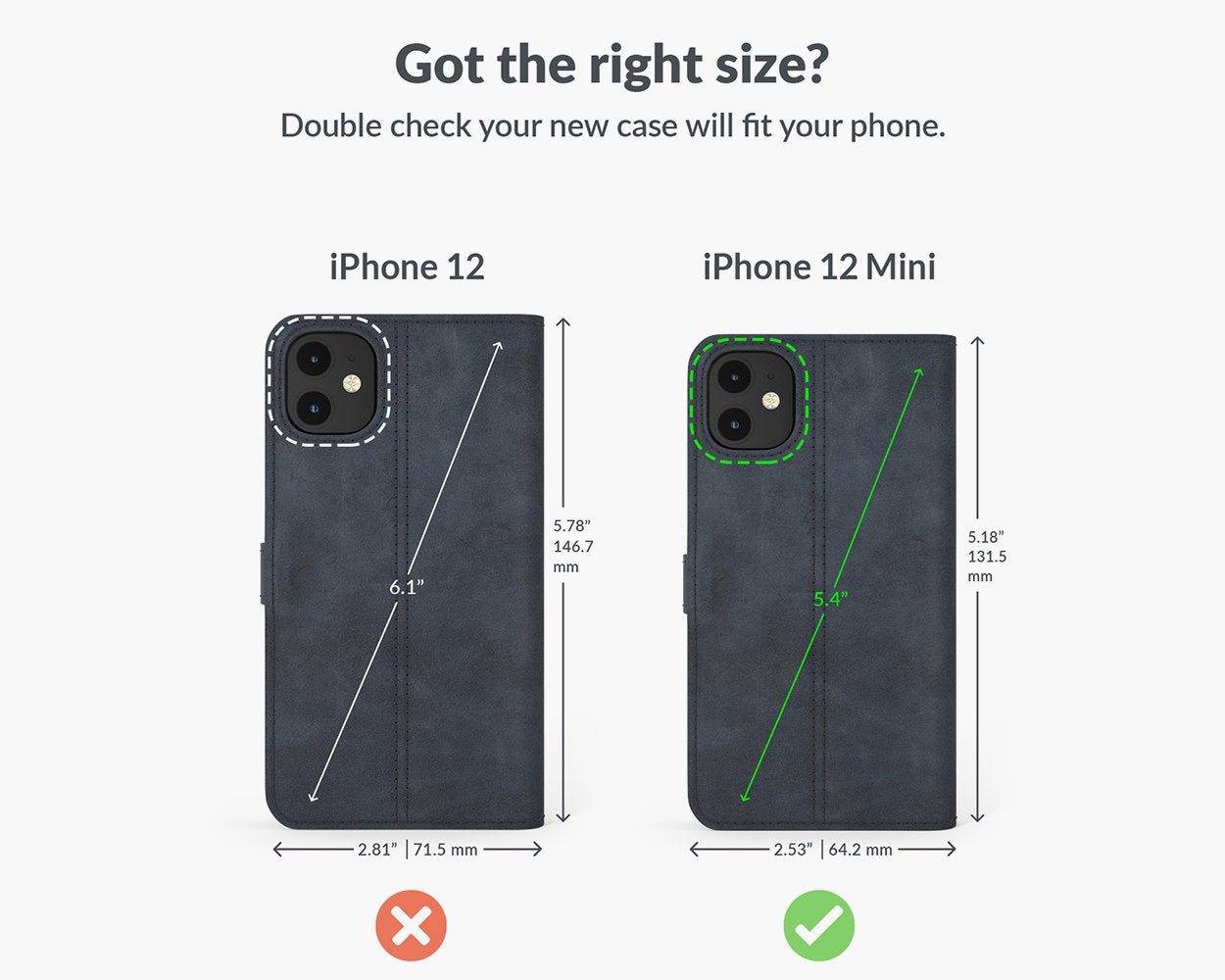 Vintage Lederhülle - Apple iPhone 12 Mini