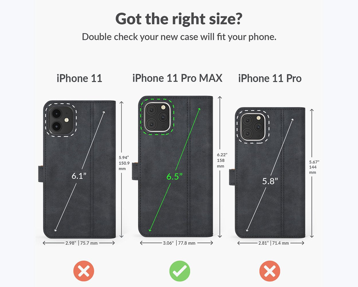 Vintage Lederhülle - Apple iPhone 11 Pro Max