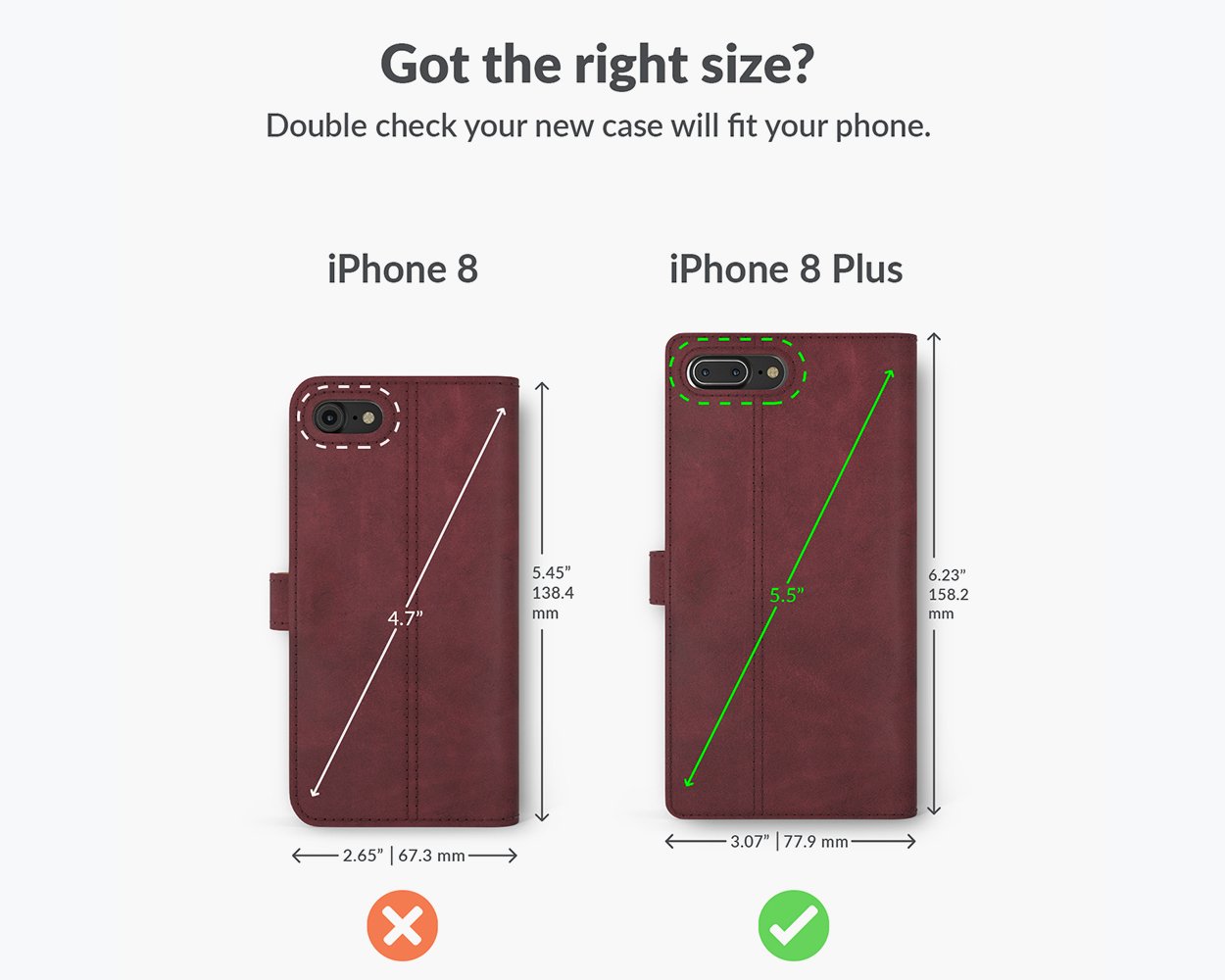 Vintage Lederhülle - Apple iPhone 8 Plus