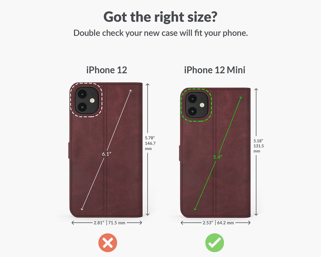 Vintage Lederhülle - Apple iPhone 12 Mini