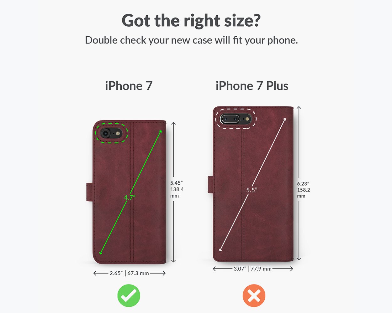 Vintage Lederhülle - Apple iPhone 7