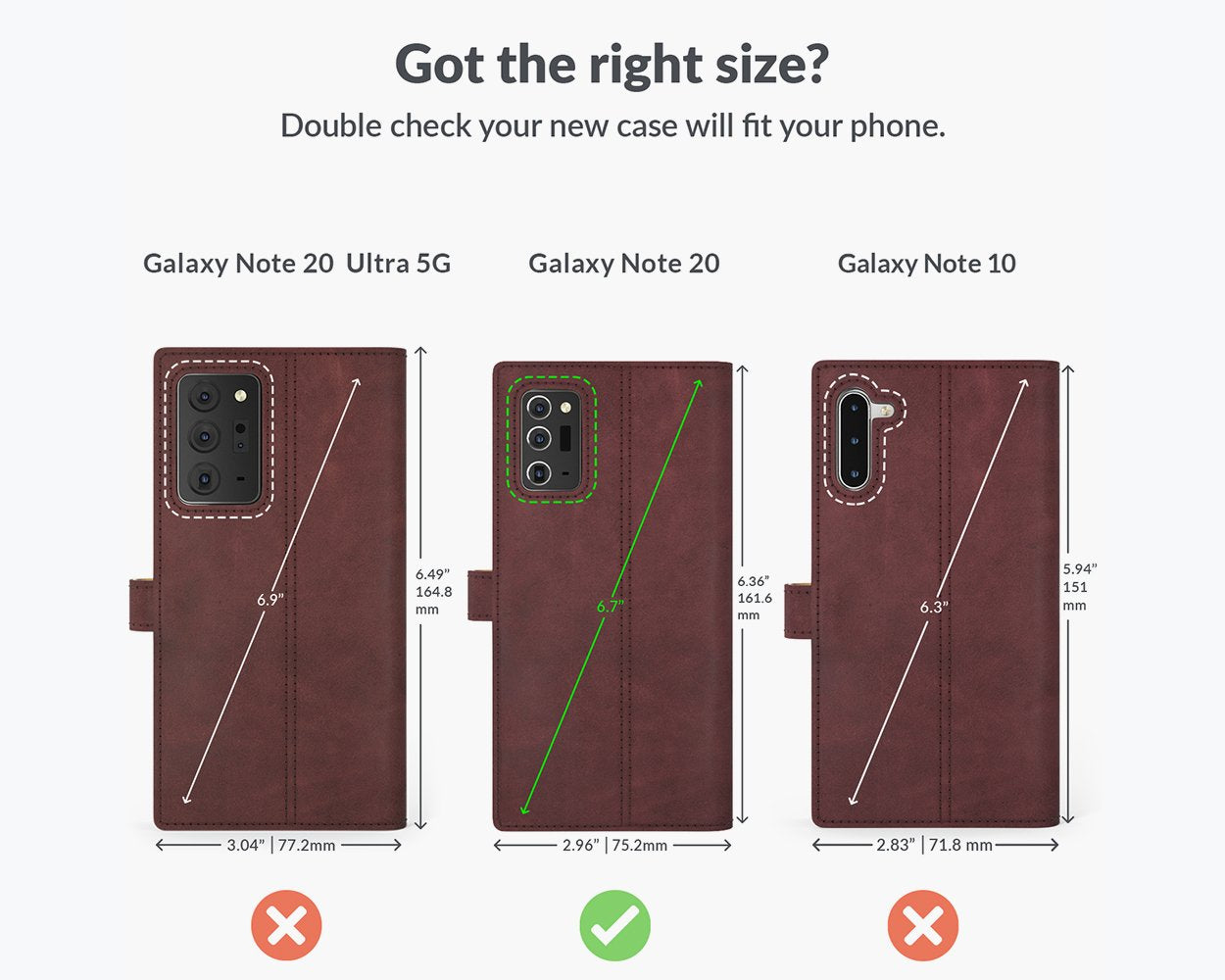 Vintage Lederhülle - Samsung Galaxy Note 20