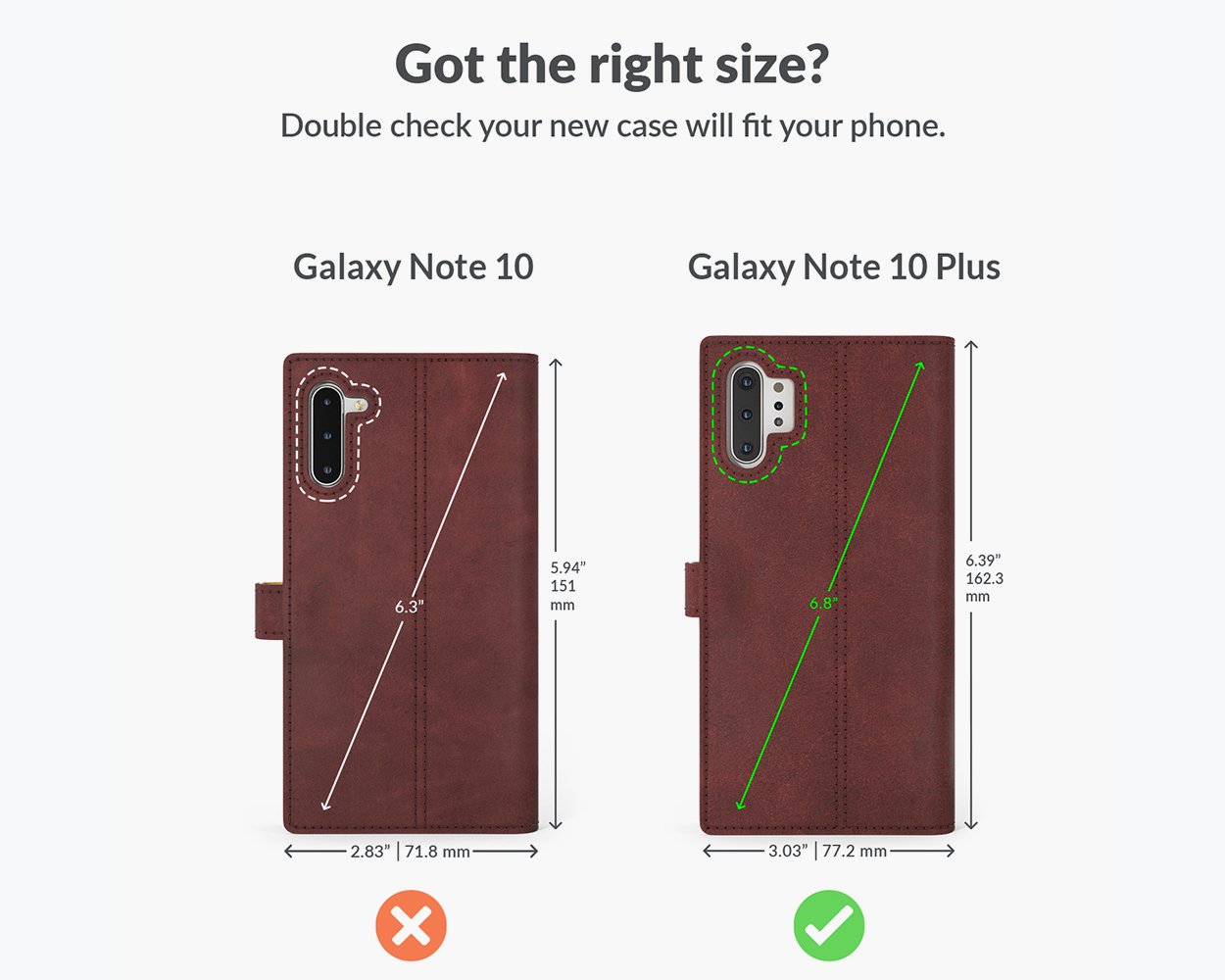 Vintage Lederhülle - Samsung Galaxy Note 10 Plus