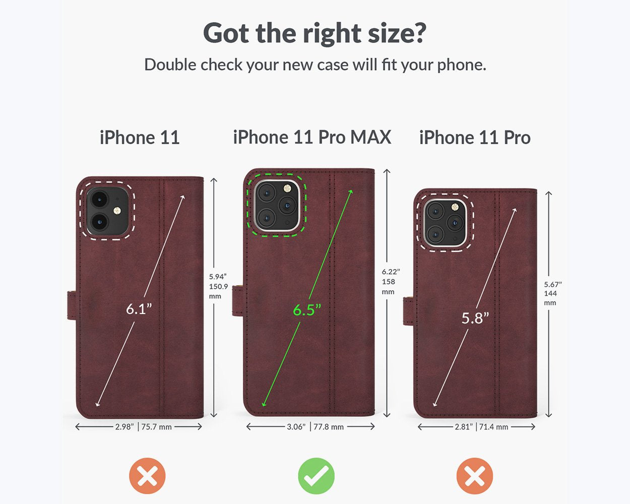 Vintage Lederhülle - Apple iPhone 11 Pro Max