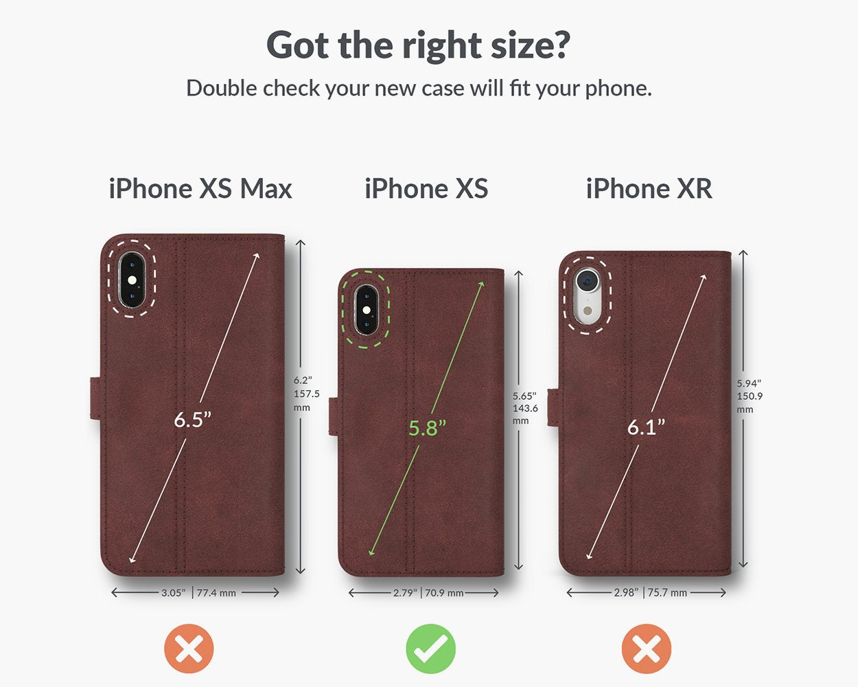 Vintage Lederhülle - Apple iPhone X/XS