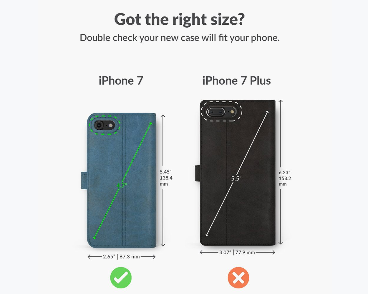 Vintage Lederhülle - Apple iPhone 7