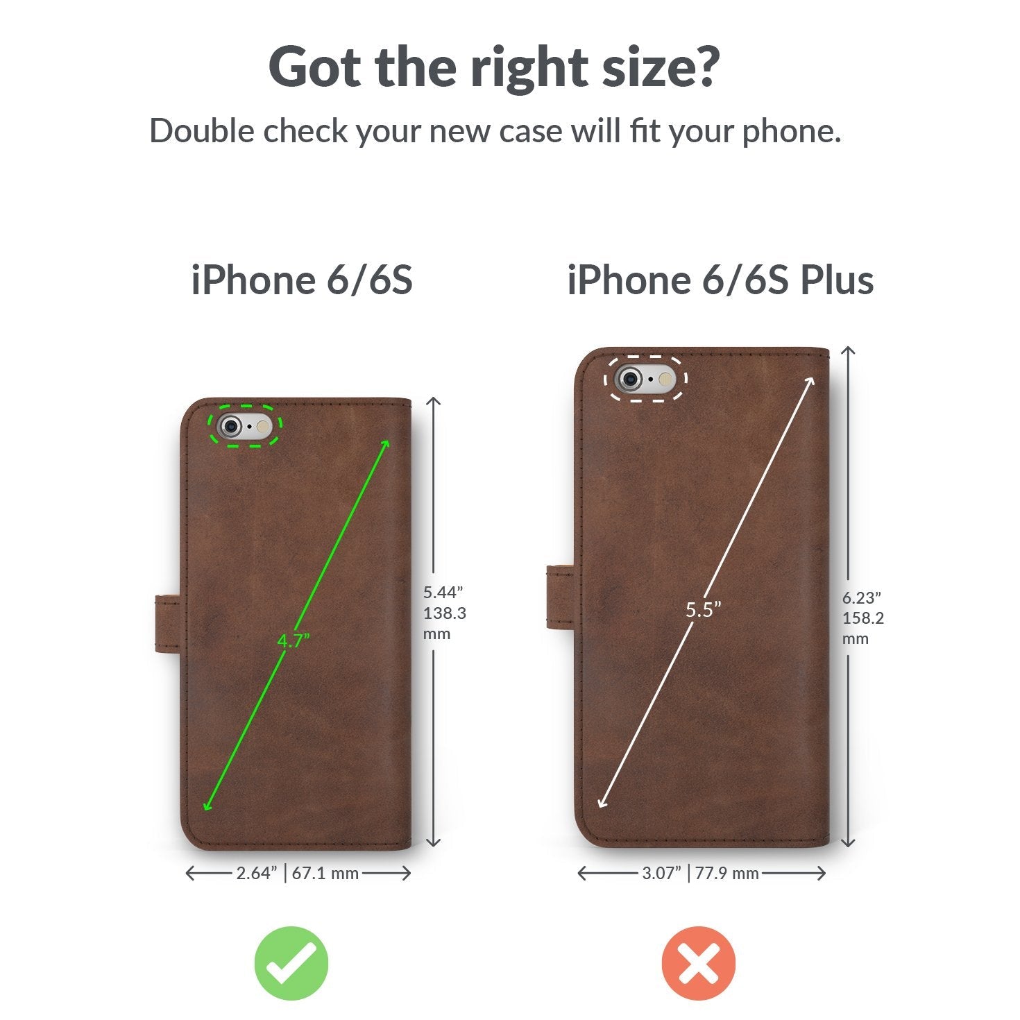 Vintage Lederhülle - Apple iPhone 6/6S