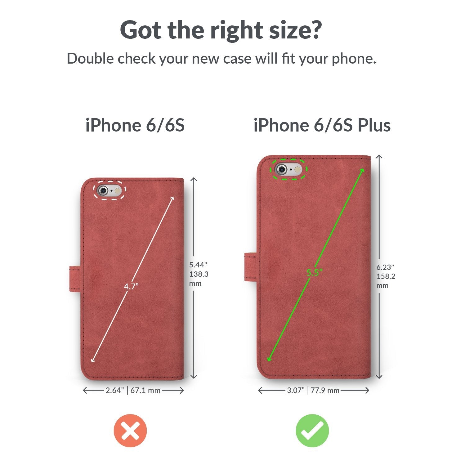 Vintage Lederhülle - Apple iPhone 6/6S Plus