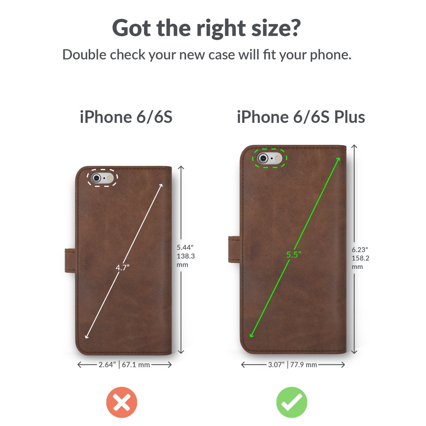 Vintage Lederhülle - Apple iPhone 6/6S Plus