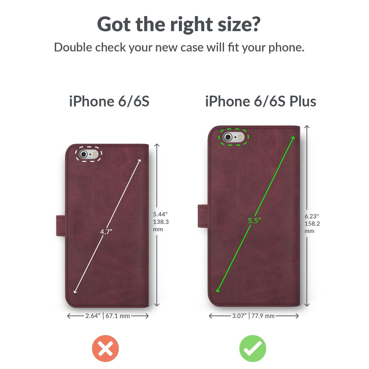Vintage Lederhülle - Apple iPhone 6/6S Plus