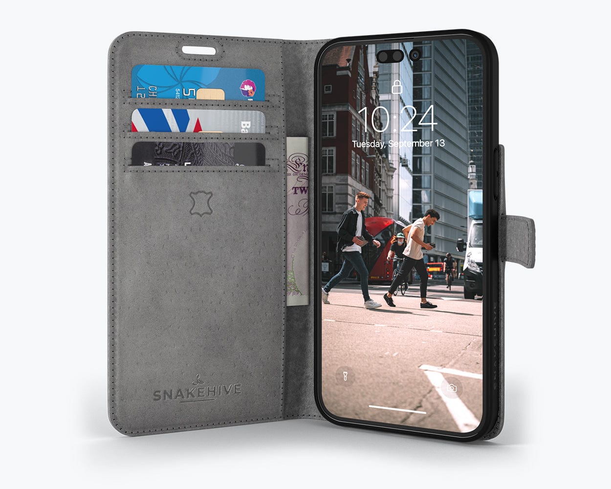 Apple iPhone 15 Pro - Vintage Leather Wallet Phone Case