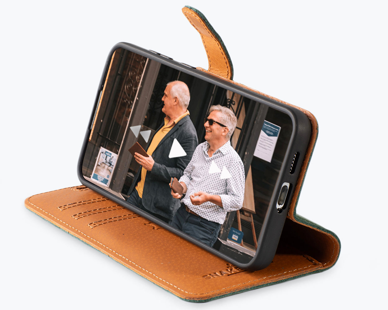 Samsung Galaxy S25 - Vintage Leather Wallet Phone Case