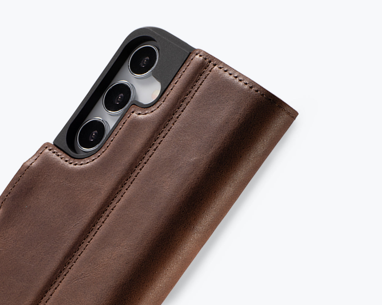 Samsung Galaxy S25 - Vintage Leather Wallet Phone Case