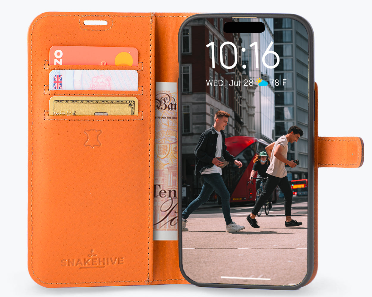 Apple iPhone 15 Plus - Vintage Leather Wallet