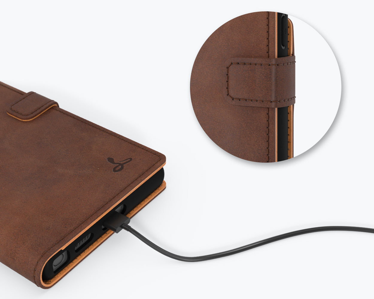 Vintage Leather Wallet - Samsung Galaxy S22 Ultra