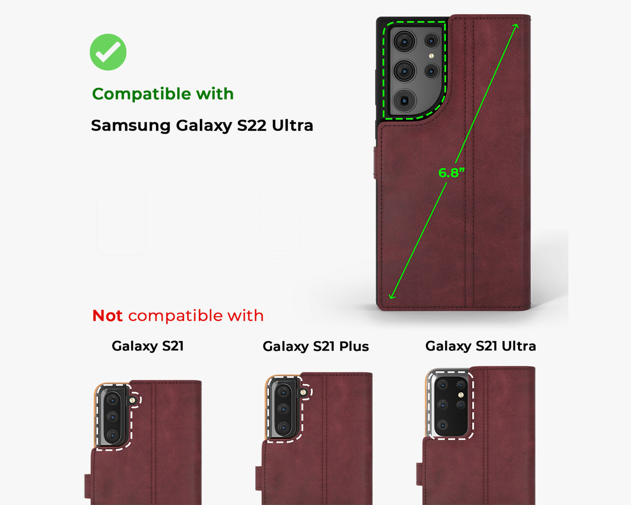 Vintage Lederhülle - Samsung Galaxy S22 Ultra